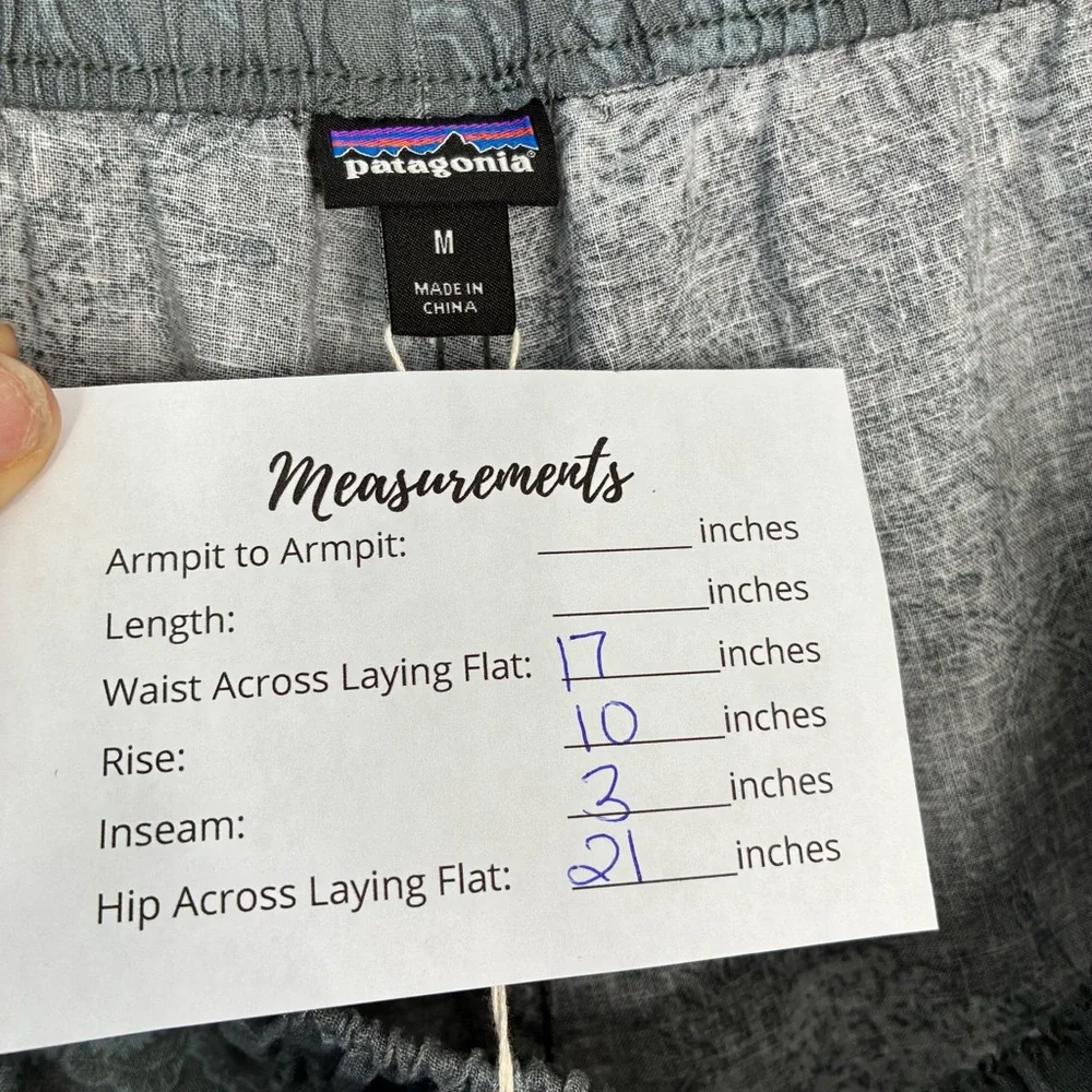 Patagonia nwt measurements