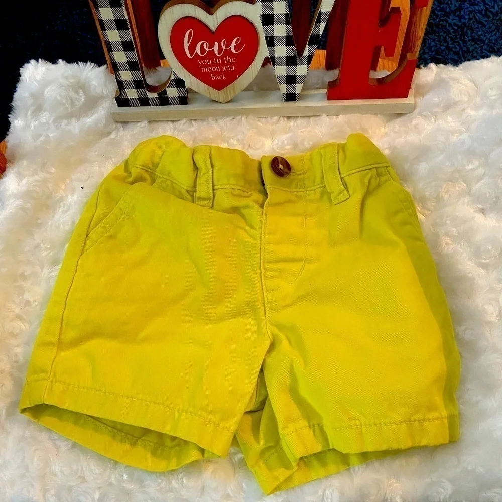 Yellow Jean Boy Shorts 12 to 18 months