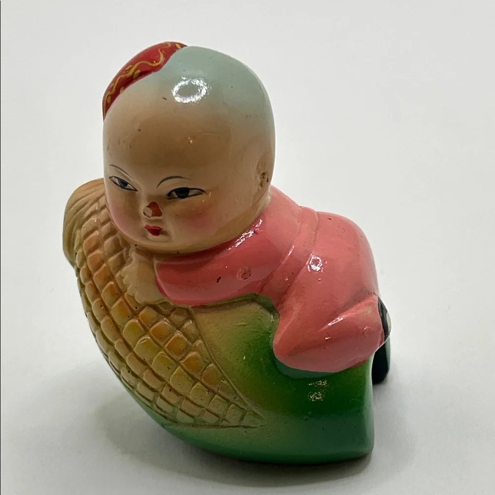 Adorable Vintage Wooden Pencil Sharpener Figurine Made in China
