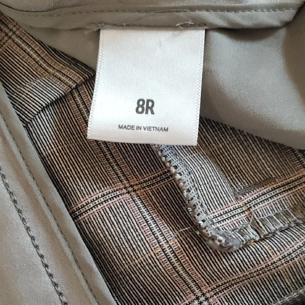 Express Light Gray Checkered Women's Trousers