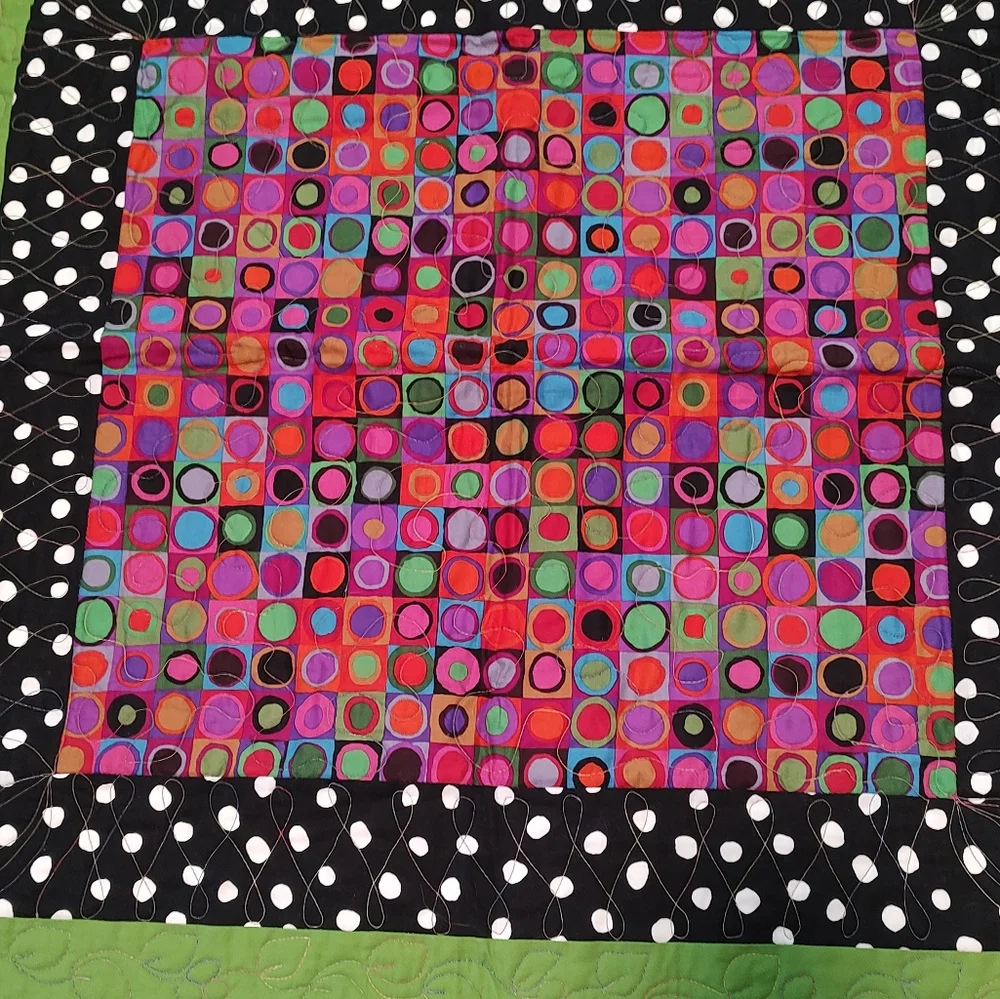 Handmade purples greens