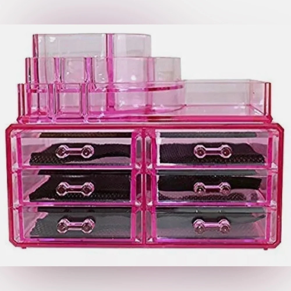 Brand new Pink Acrylic Makeup Organizer