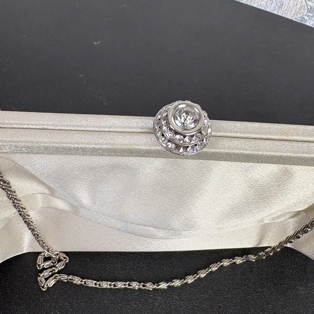 Ellea Vintage Satin Clutch with Chain