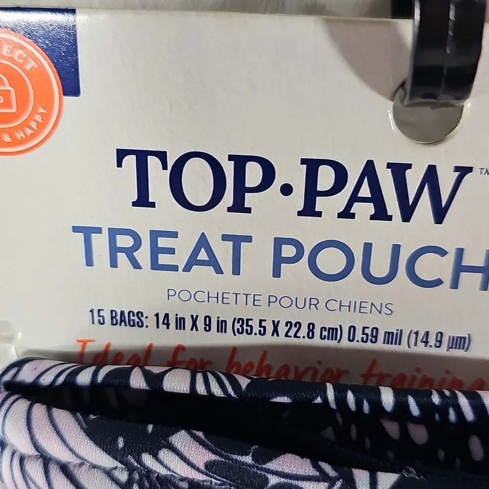 Top Paw Treat Training Dog Waste Bag Dispenser Waist Clip Obedience Butterfly