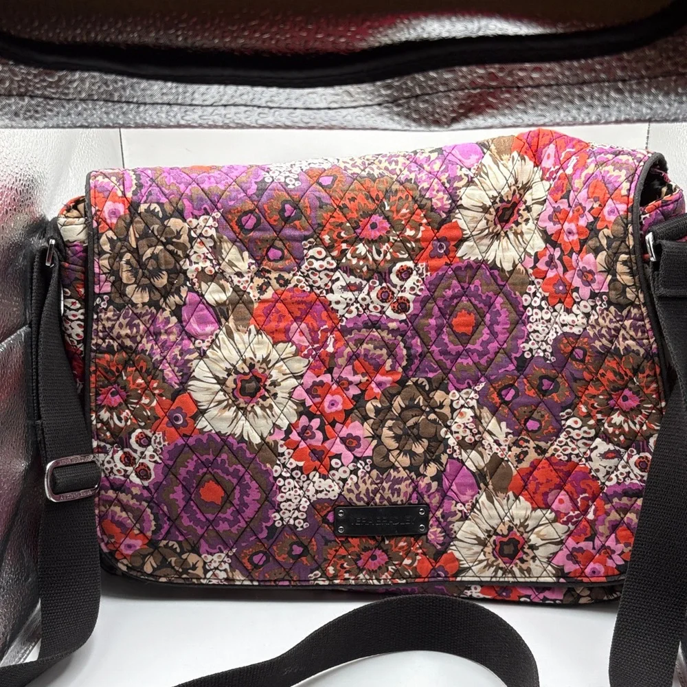 Vera Bradley Floral Quilted Women's Laptop Messenger Bag