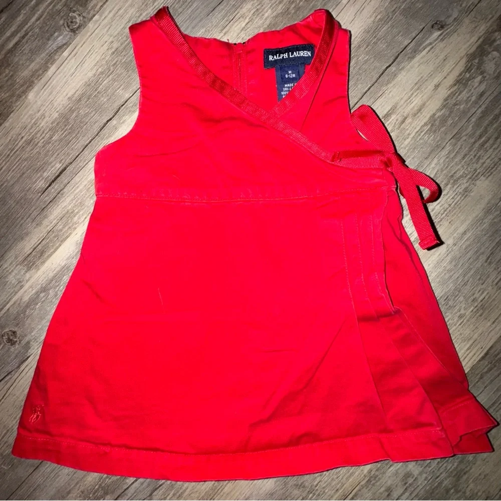 Ralph Lauren Red Kids Wrap Dress