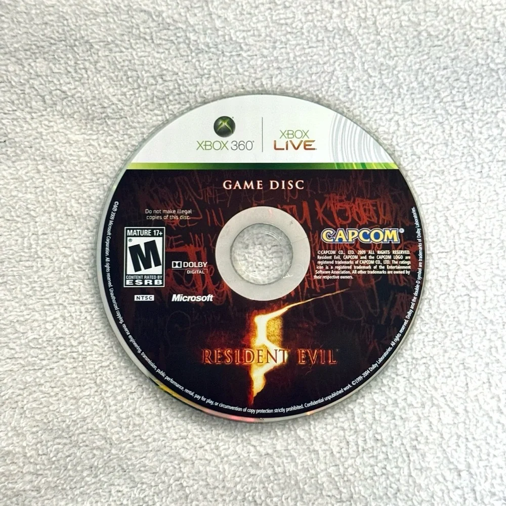 Resident Evil 5 - Microsoft Xbox 360 - Disk Only - Read Description
