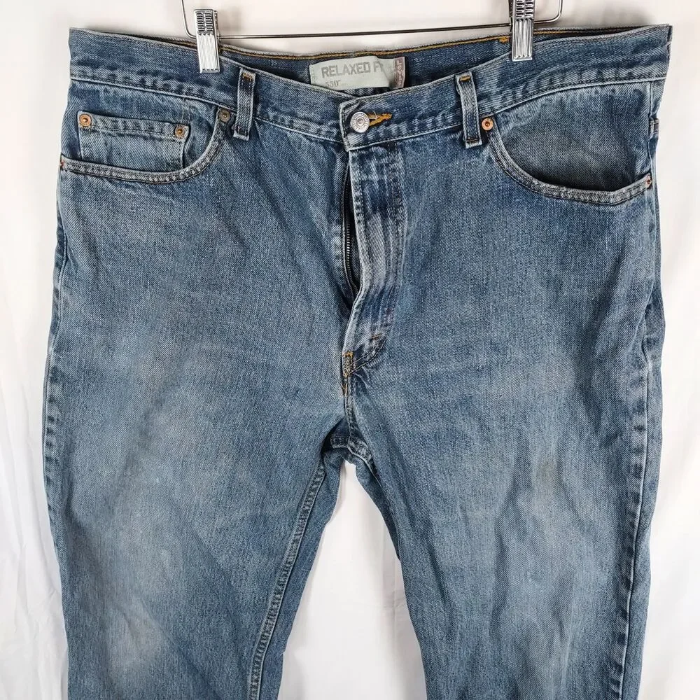 Levi’s 505 Straight Fit Jeans – Men’s W40 L30 – Classic Blue Denim