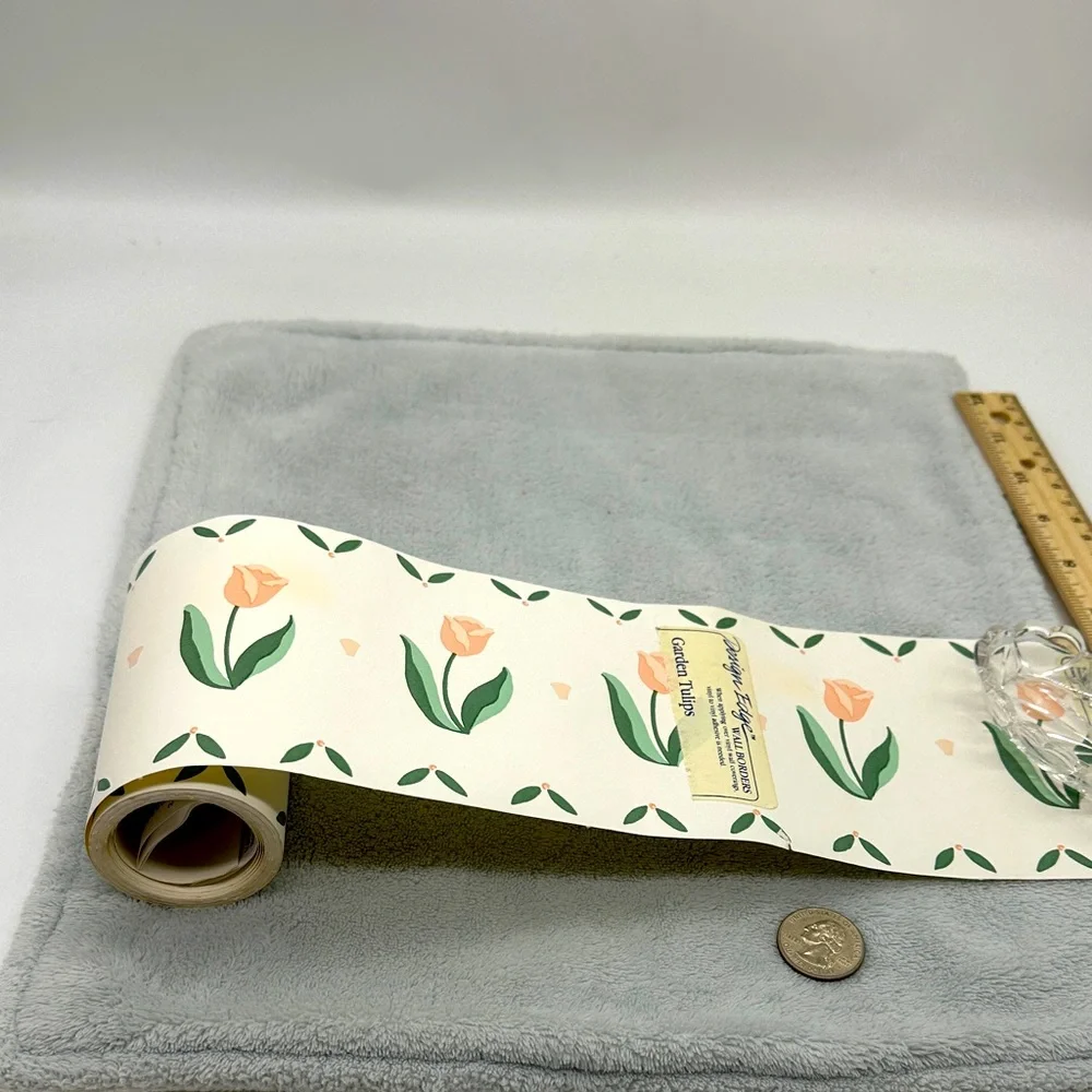 Vintage Garden Tulip Design Edge Wall Border #27101 Run #19964 (New)
