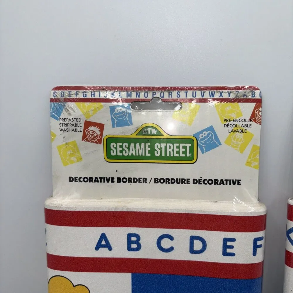 Sesame Street Bert & Ernie ABC Decorative Border Wall Covering 13.1 ft-1990s NEW