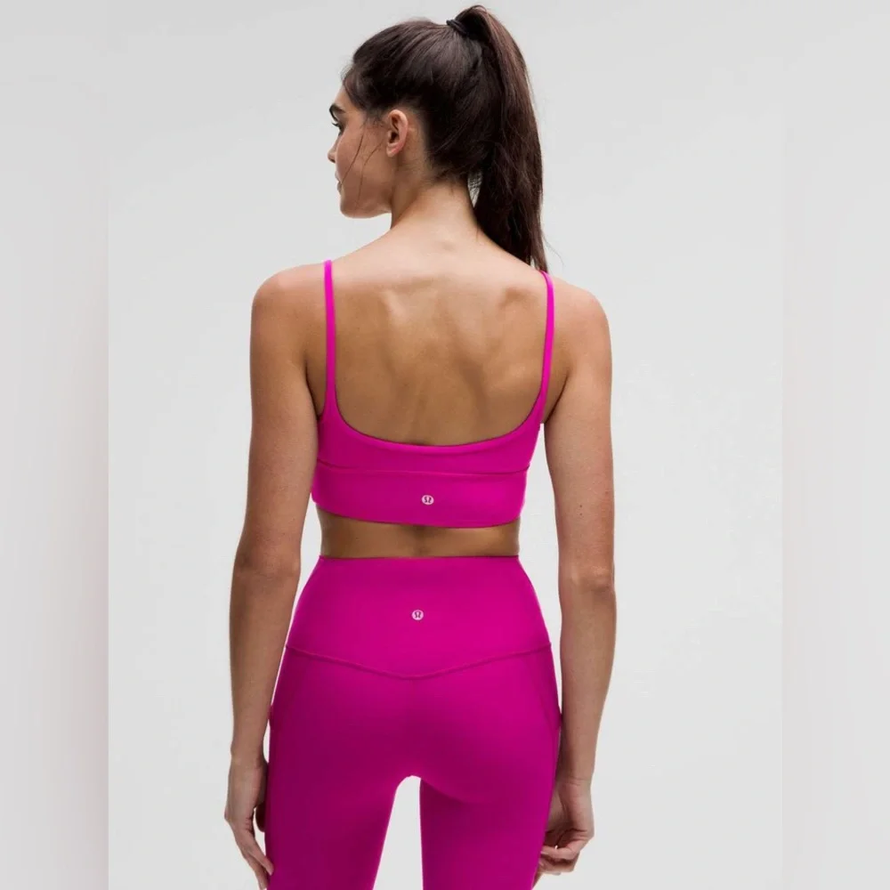 Lululemon Align Sweetheart Bra Light Support Ripened Raspberry Sports Bra Size 8