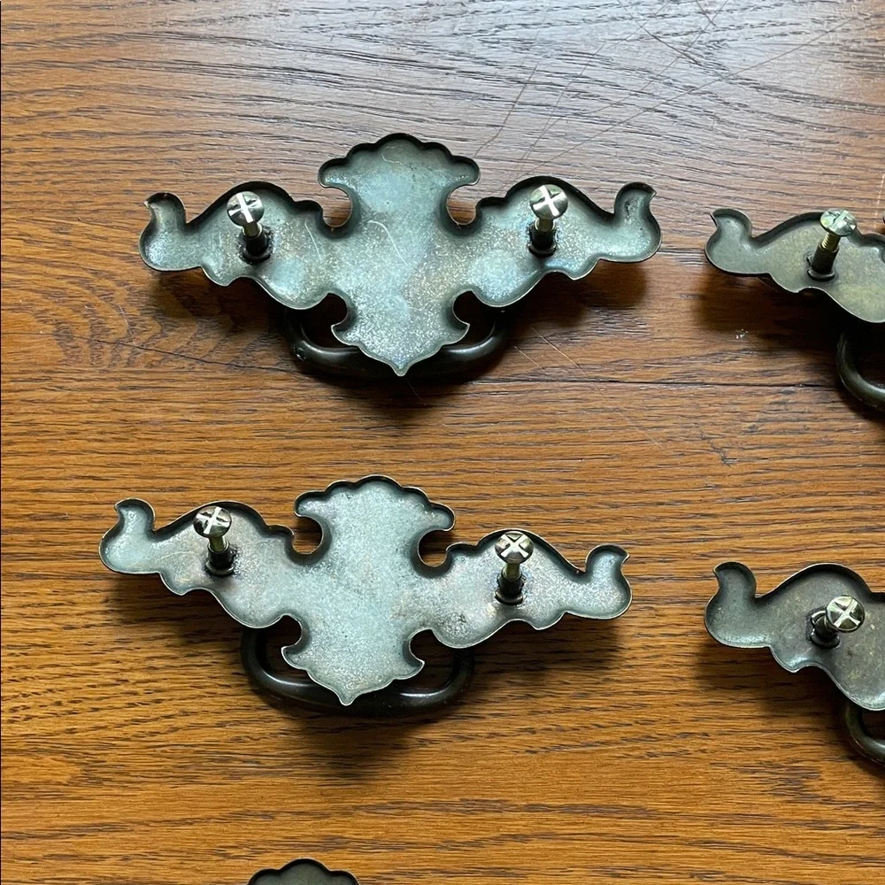antique drawer pulls piece touch brass