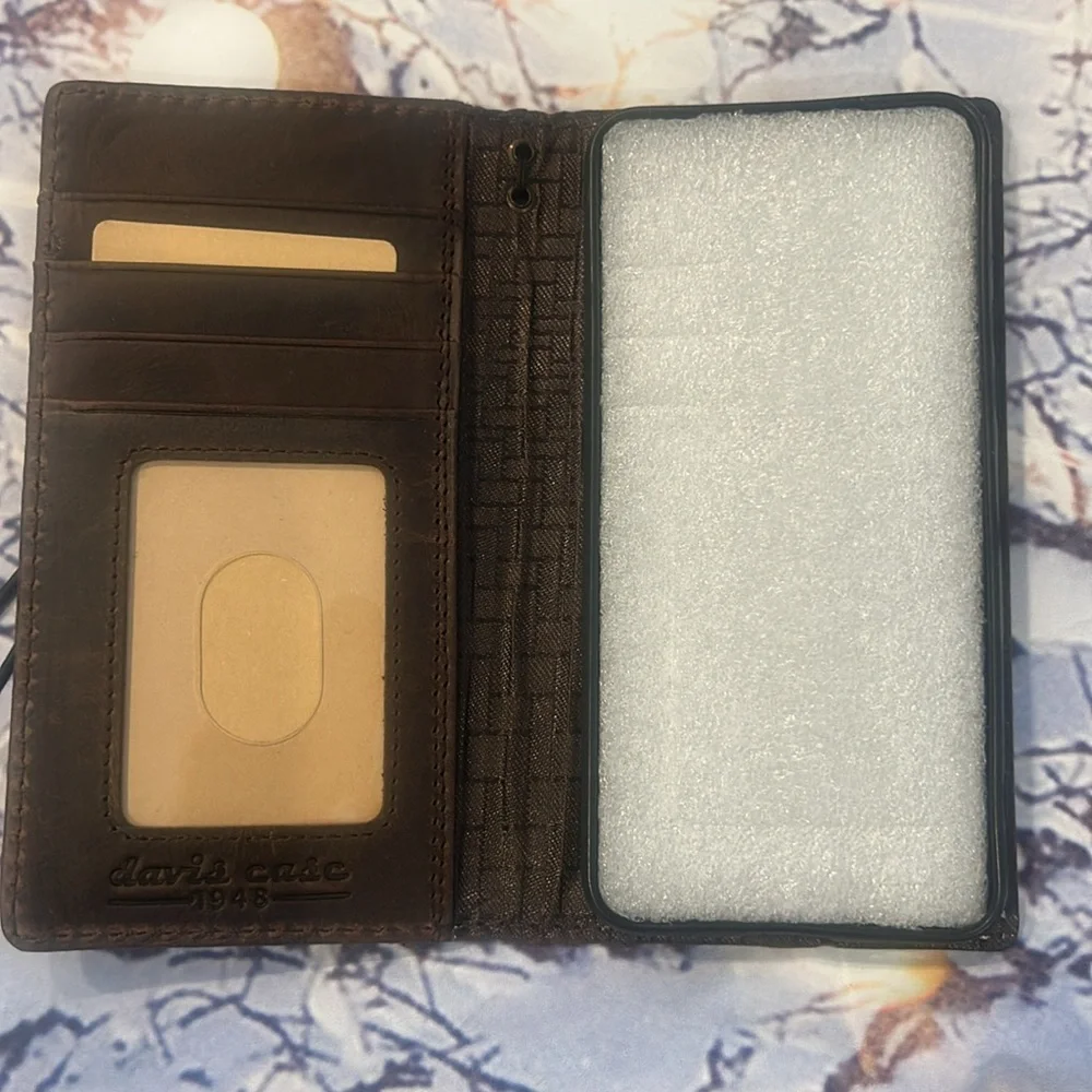Genuine Vintage Brown Leather Davis Case NWOT
