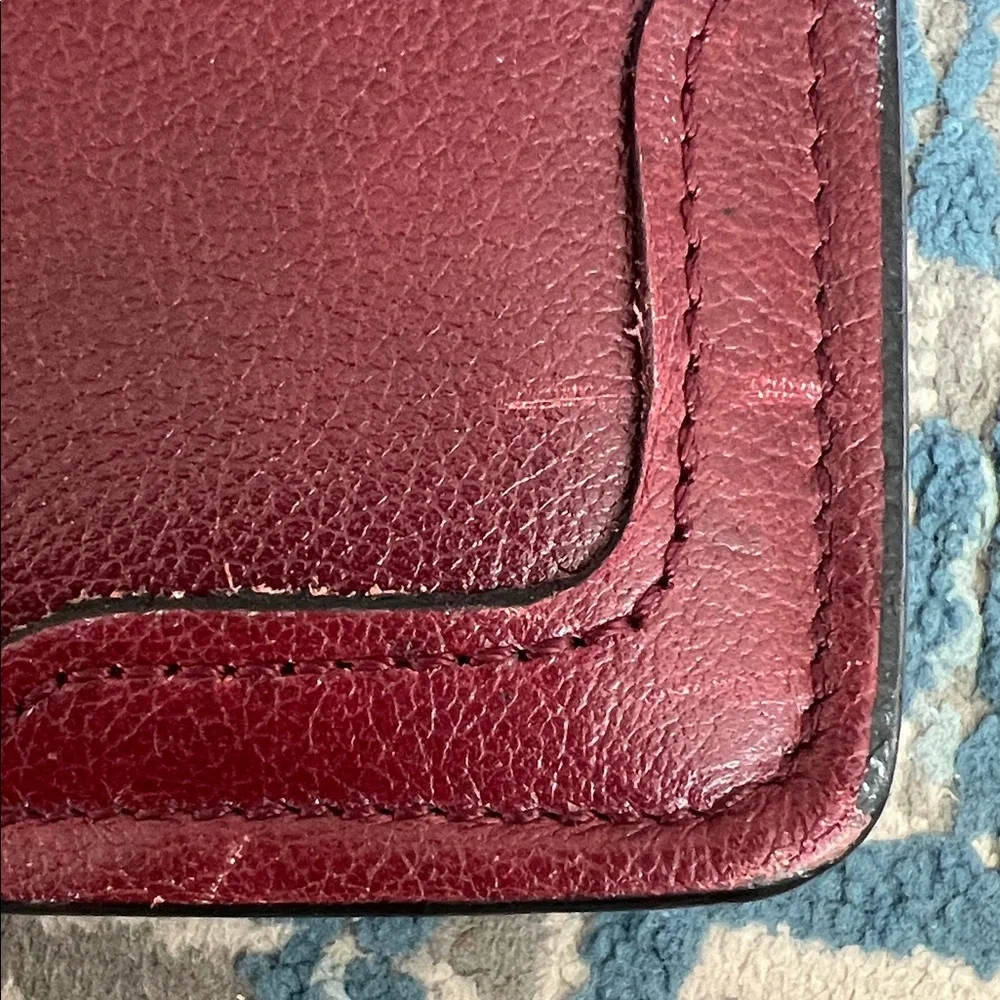 Vintage Mark Phillip top grain leather luxury Burgundy Leather Briefcase