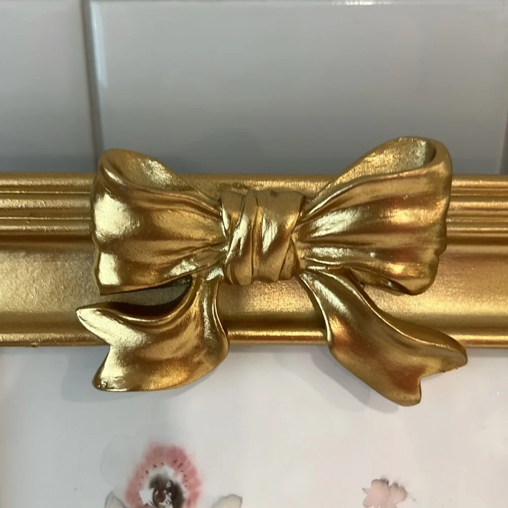 🎀💛Shabby Chic Gold Photo Frame