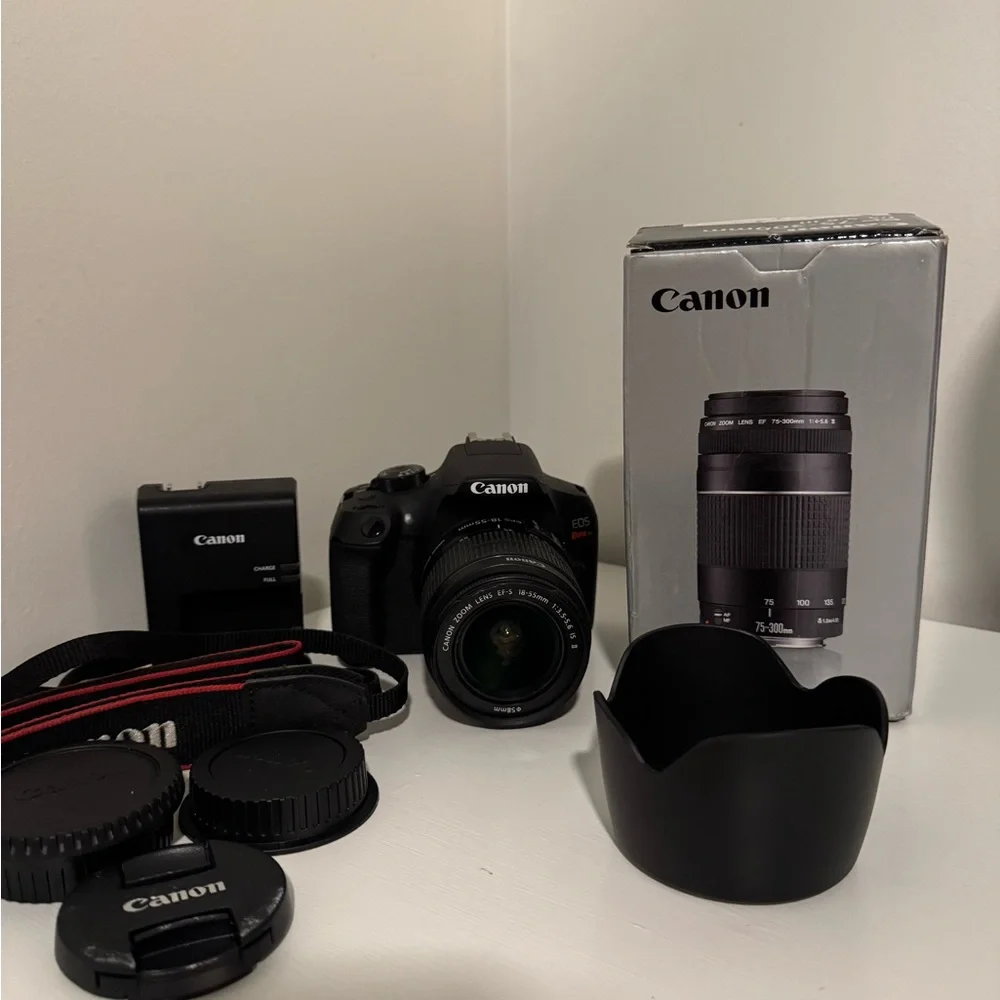 Canon EOS Rebel t6 Camera Set with Extra Lens (Ef 75-300mm)
