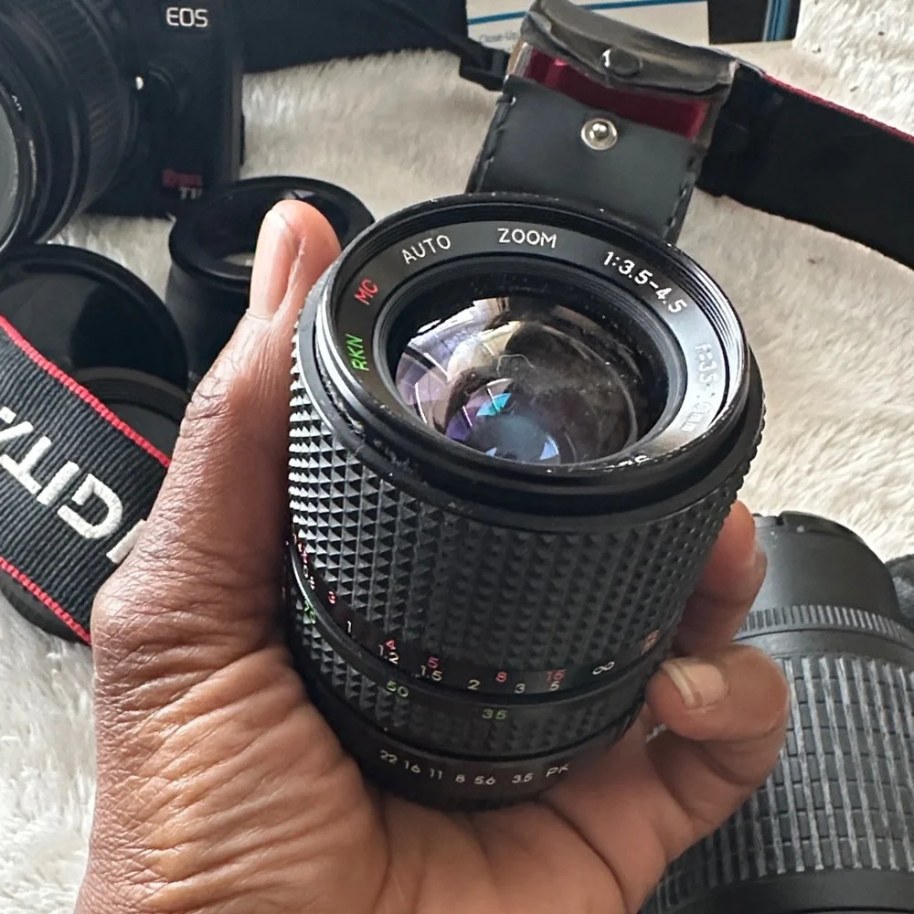 Canon EOS Camera Set with Black Accessories