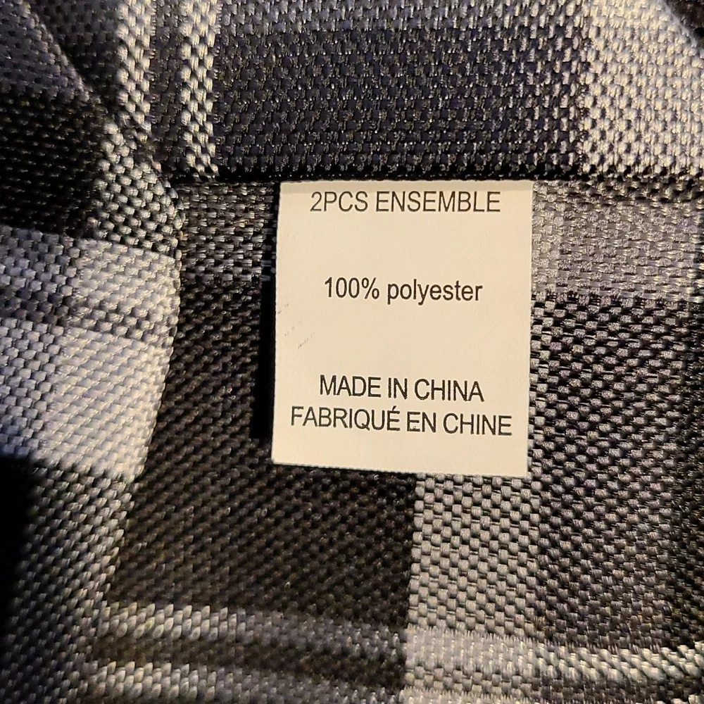 Elegant Black and Gray Plaid Boy's Clip-On Tie