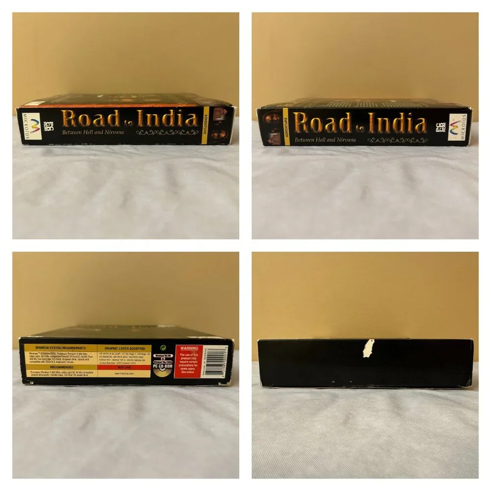 Road To India : Between Hell and Nirvana / 2001 PC Game w/ Big Box, Manual, Etc.