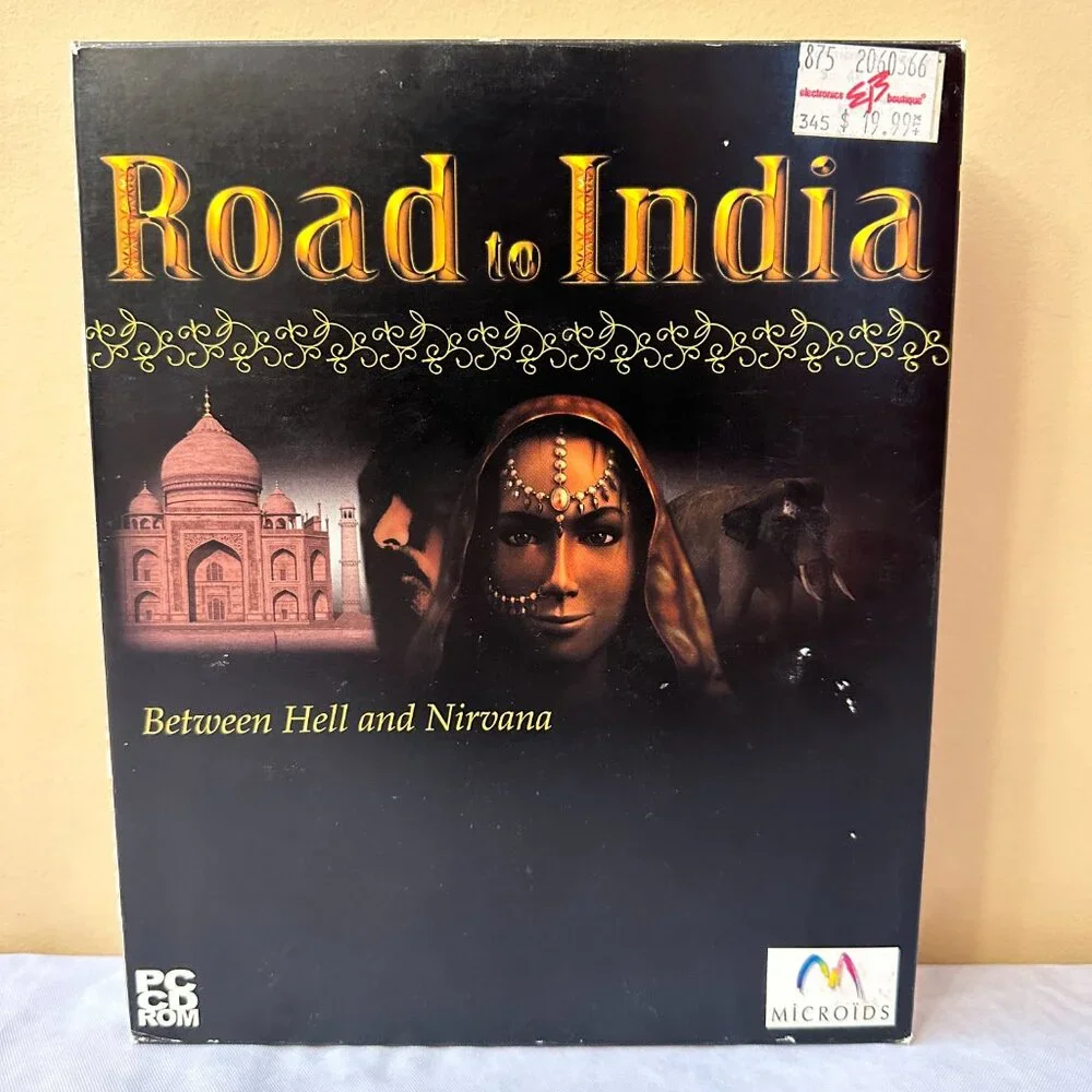 Road To India : Between Hell and Nirvana / 2001 PC Game w/ Big Box, Manual, Etc.
