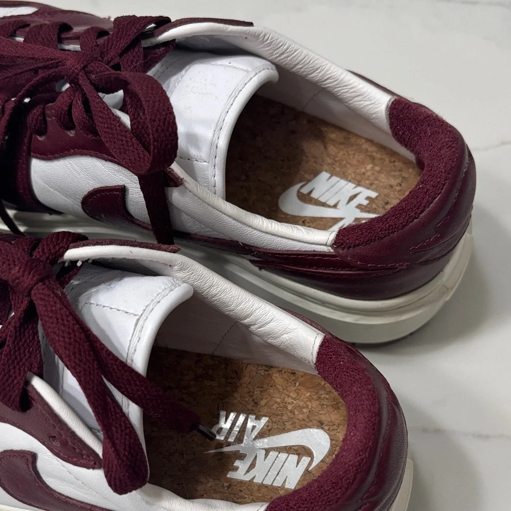Men's Burgundy and White Sneakers