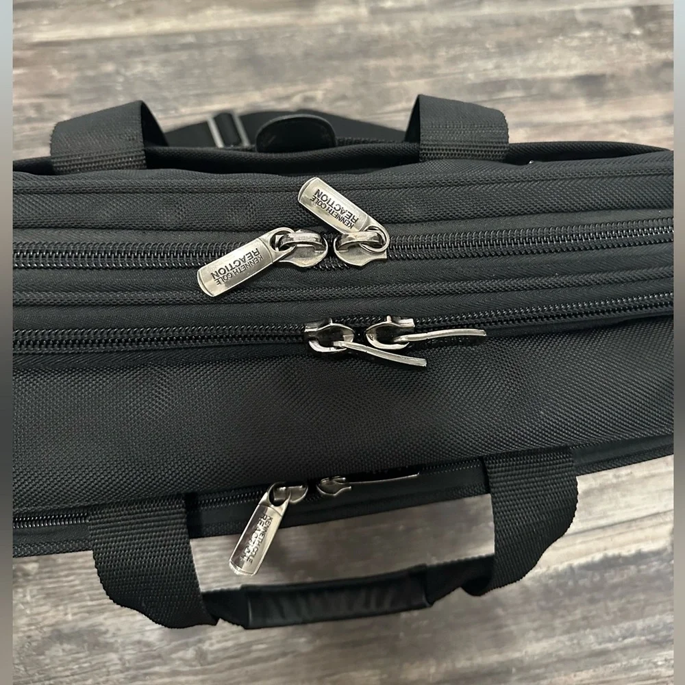 Kenneth Cole Reaction Black Laptop Bag with Shoulder Strap