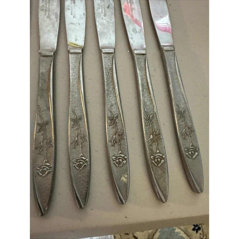 Stanley Roberts Florentine Rose Stainless Steel 11 Butter Knives