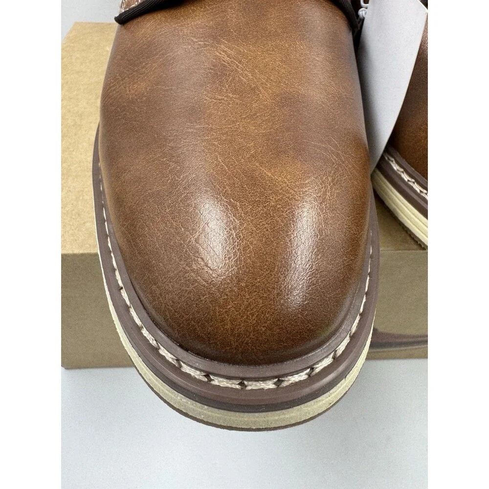 NEW Steve Madden P-Jansen Oxford Cognac Casual Lace Up Shoes, Men's Size 10
