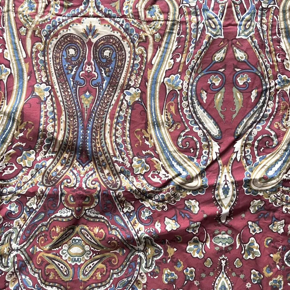 Set Of 2 LRL Ralph Lauren Nantucket Red Paisley Standard Pillowcase