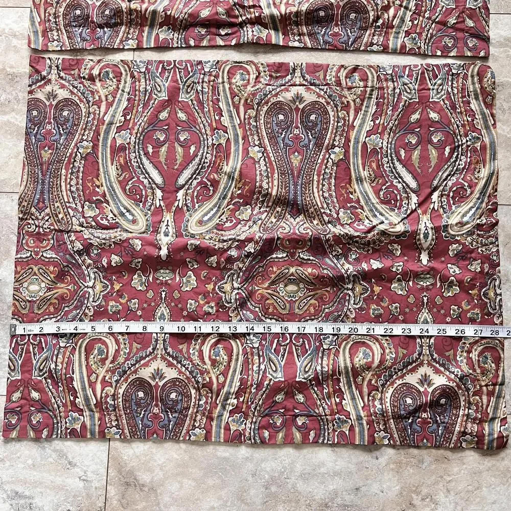 Set Of 2 LRL Ralph Lauren Nantucket Red Paisley Standard Pillowcase