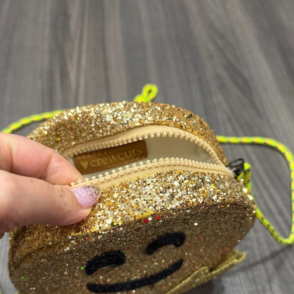 Crewcuts yellow smiling glitter
