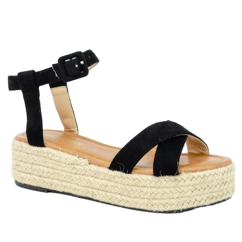 CHASE & CHLOE woven espadrille