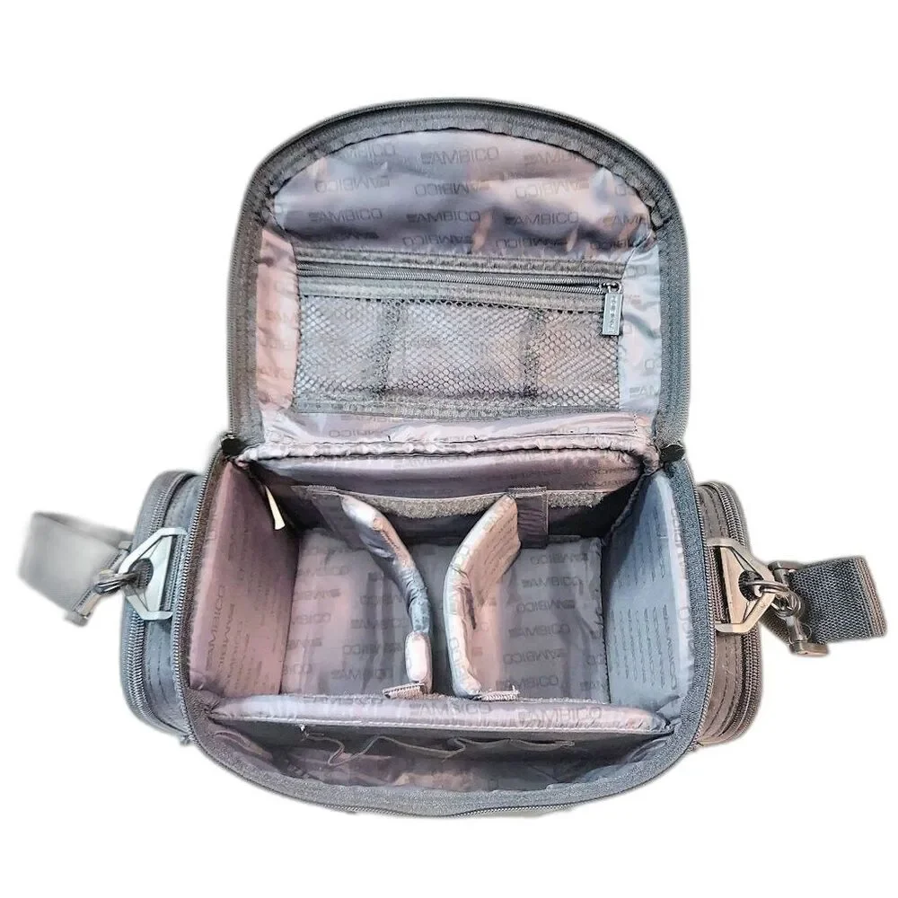 Ambico Camera Bag V-6508 w/ Strap, Shoulder Pad, Adjustable Compartments, Pocket