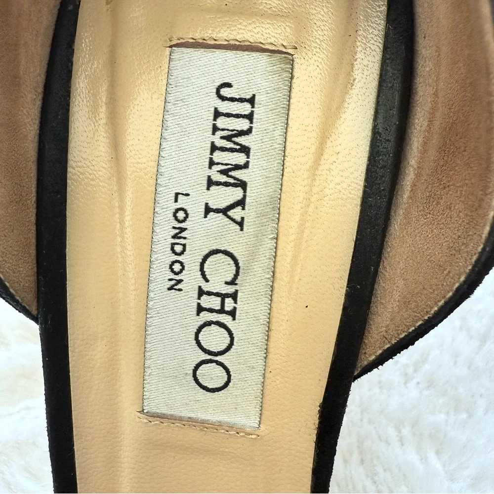 Jimmy Choo suede evening shoes women size 38 Authentic