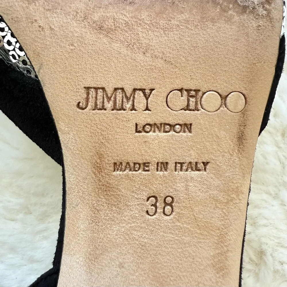 Jimmy Choo suede evening shoes women size 38 Authentic