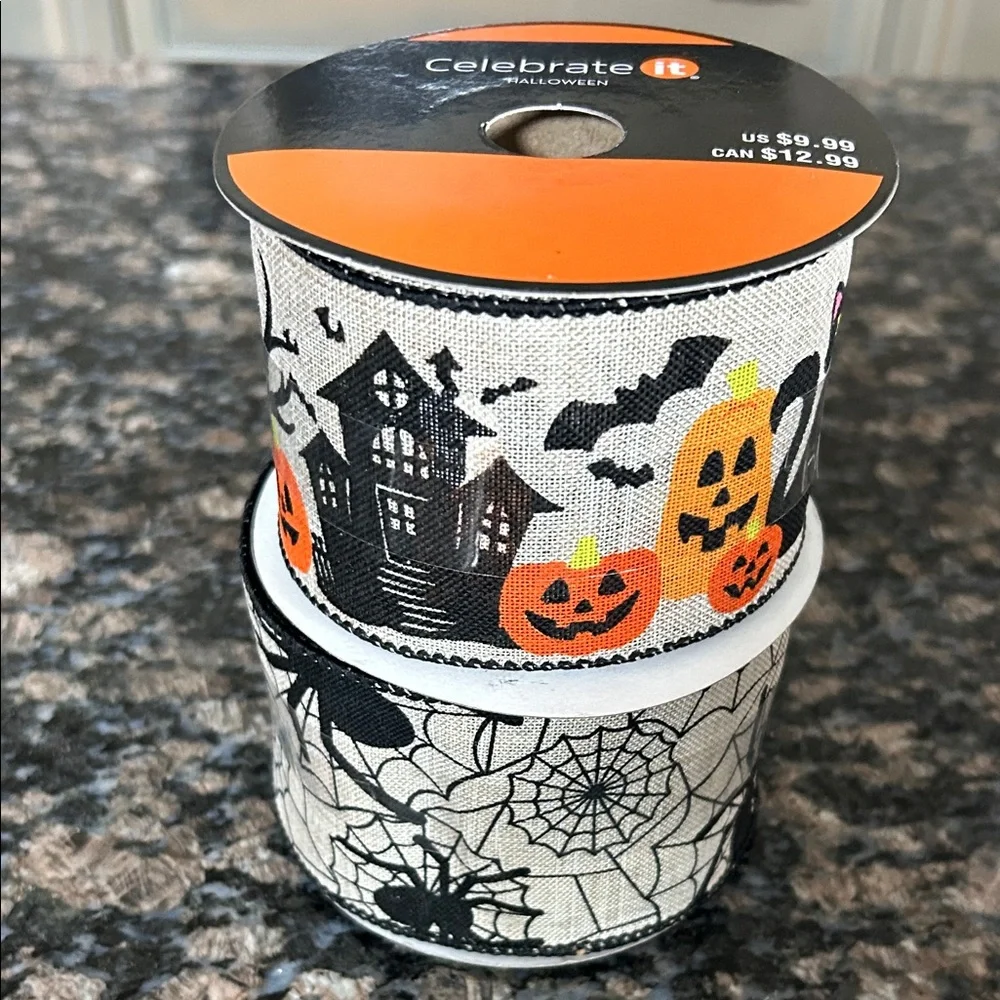 CELEBRATE IT ASSORTED HALLOWEEN WIRED RIBBON 2.5