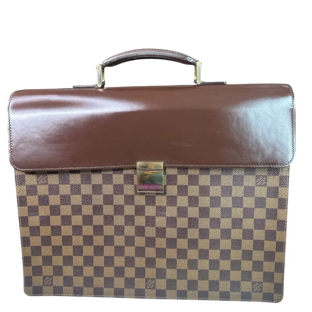 Louis Vuitton Damier Ebene Brown Checkered Briefcase