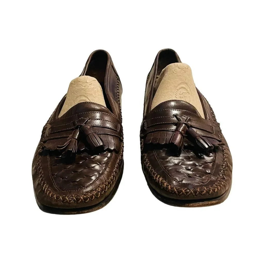 Giorgio Brutini Brown Monocle Kiltie Tassel Loafers - Size 8.5.