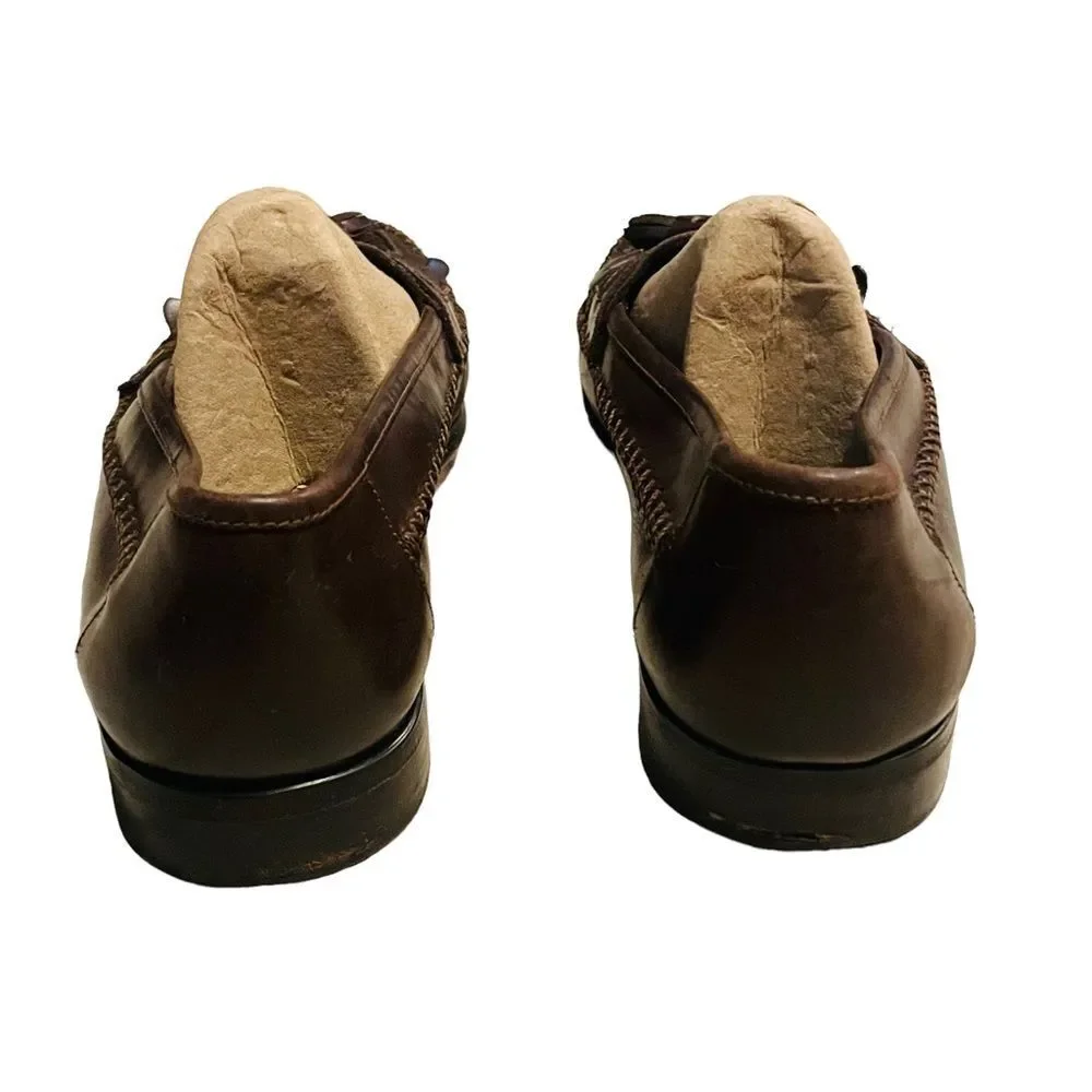 Giorgio Brutini Brown Monocle Kiltie Tassel Loafers - Size 8.5.