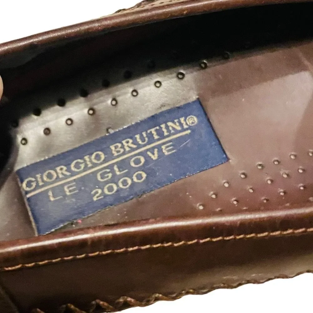 Giorgio Brutini Brown Monocle Kiltie Tassel Loafers - Size 8.5.