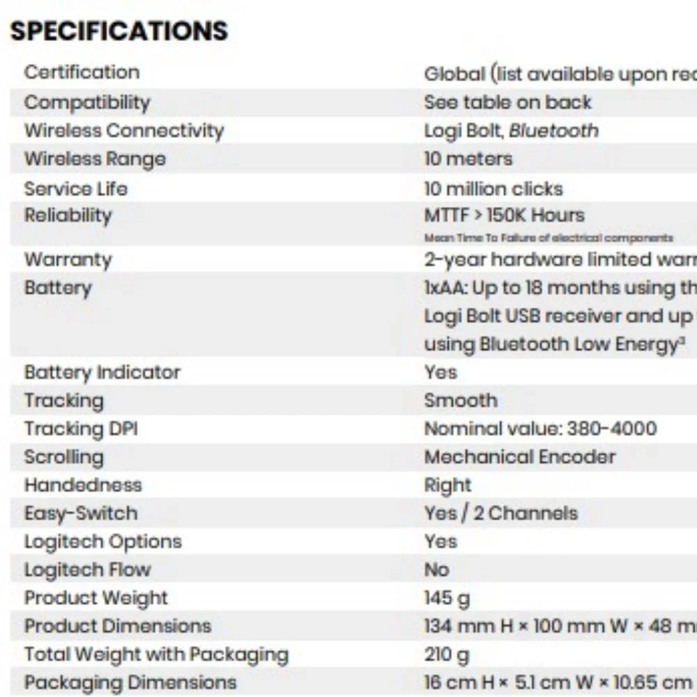 Logitech ergo m575