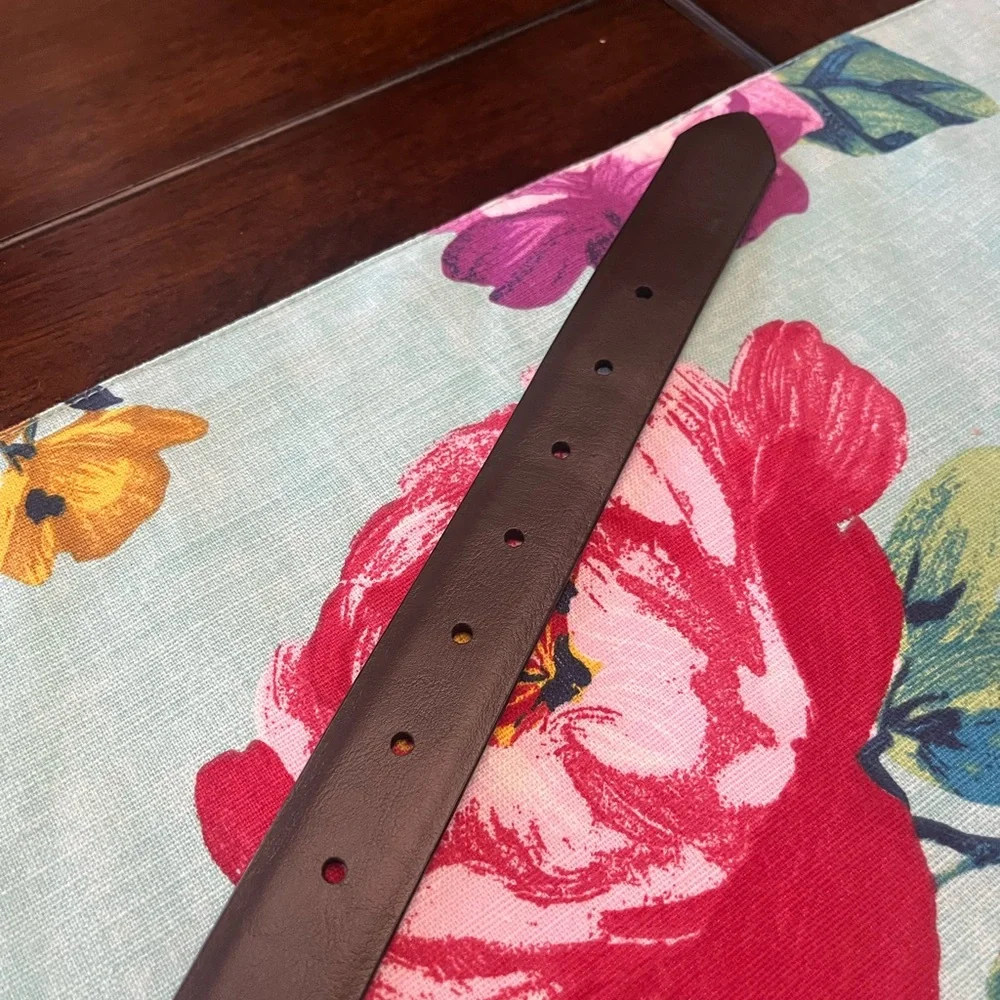 Tommy Hilfiger Boys Brown/Black Reversible Leather Belt with Silver Buckle