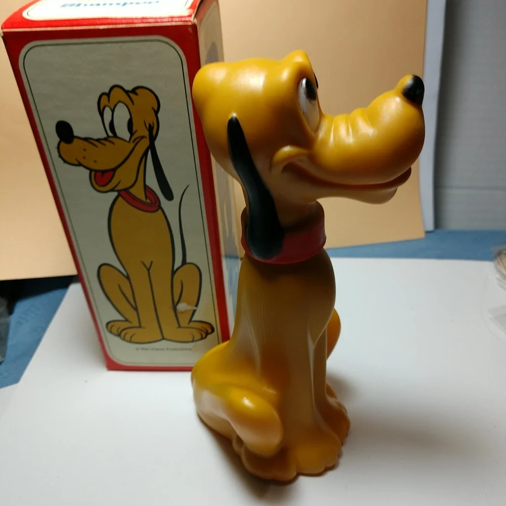 Disney PLUTO Decanter Non-Tear Shampoo With Shampoo & BOX Vintage Avon 1970's