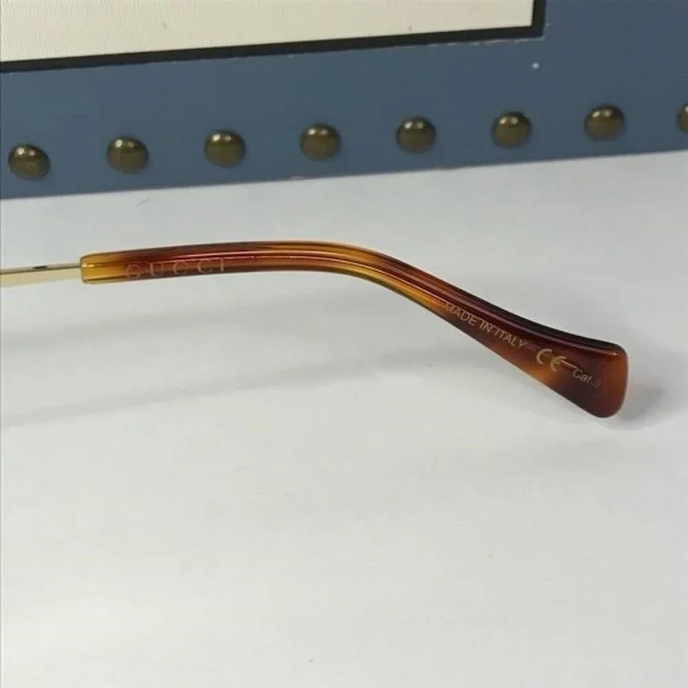 💯 - New Authentic Gucci Brown Pilot Ladies Sunglasses GG0969S 002