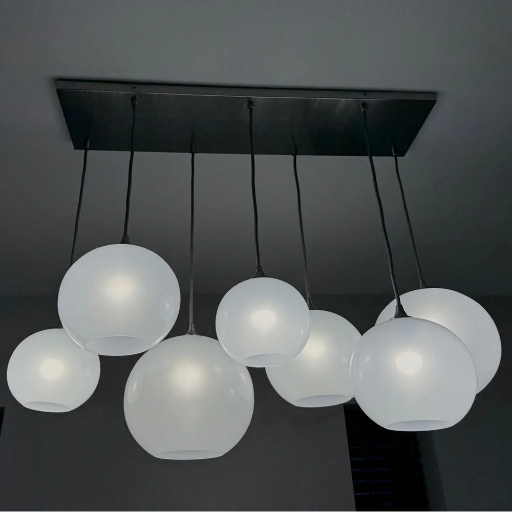 West Elm Contemporary Ceiling Light with White Spheres