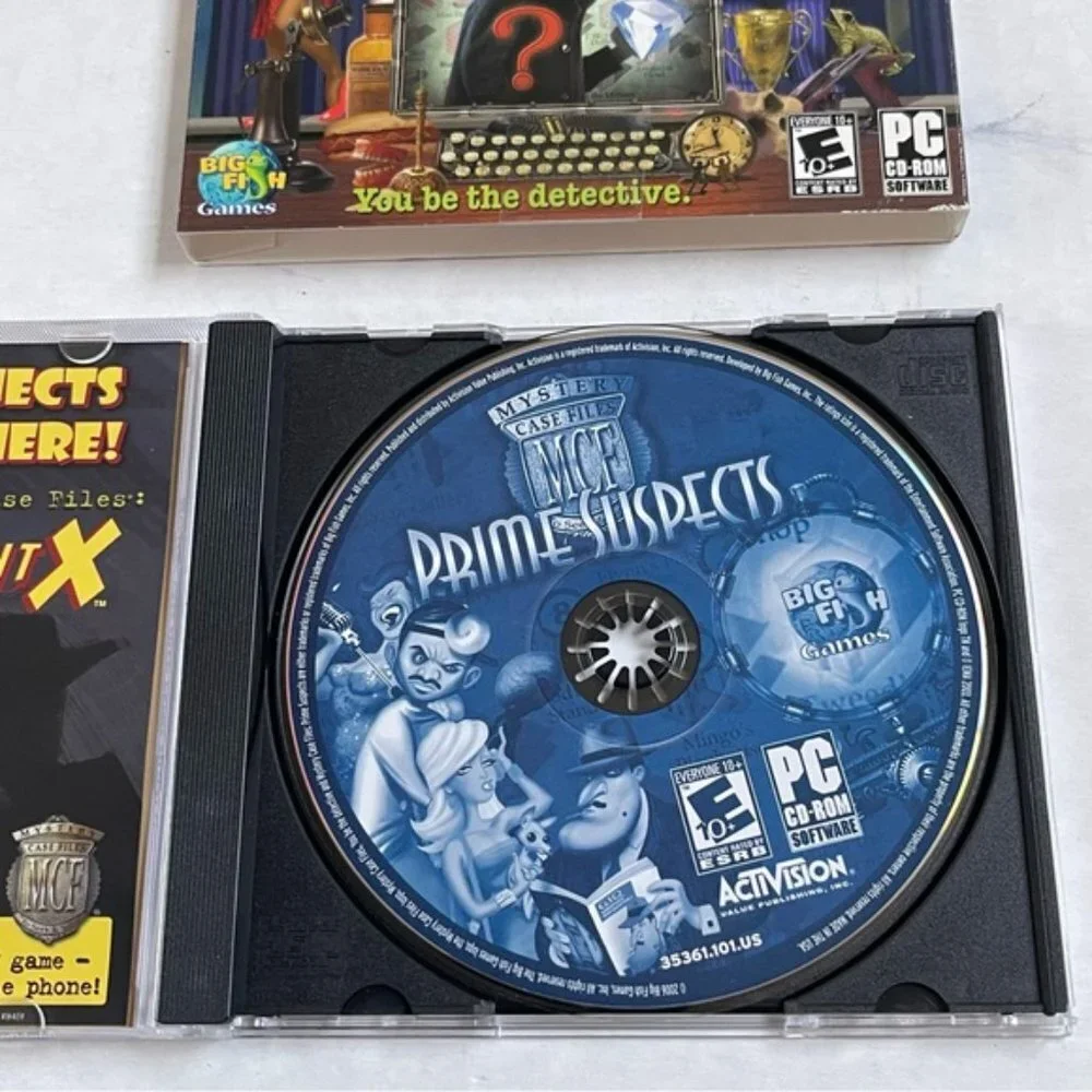 Prime Suspects You Be The Detective PC Games CD ROM E ESRB Big Fish Mystery Case