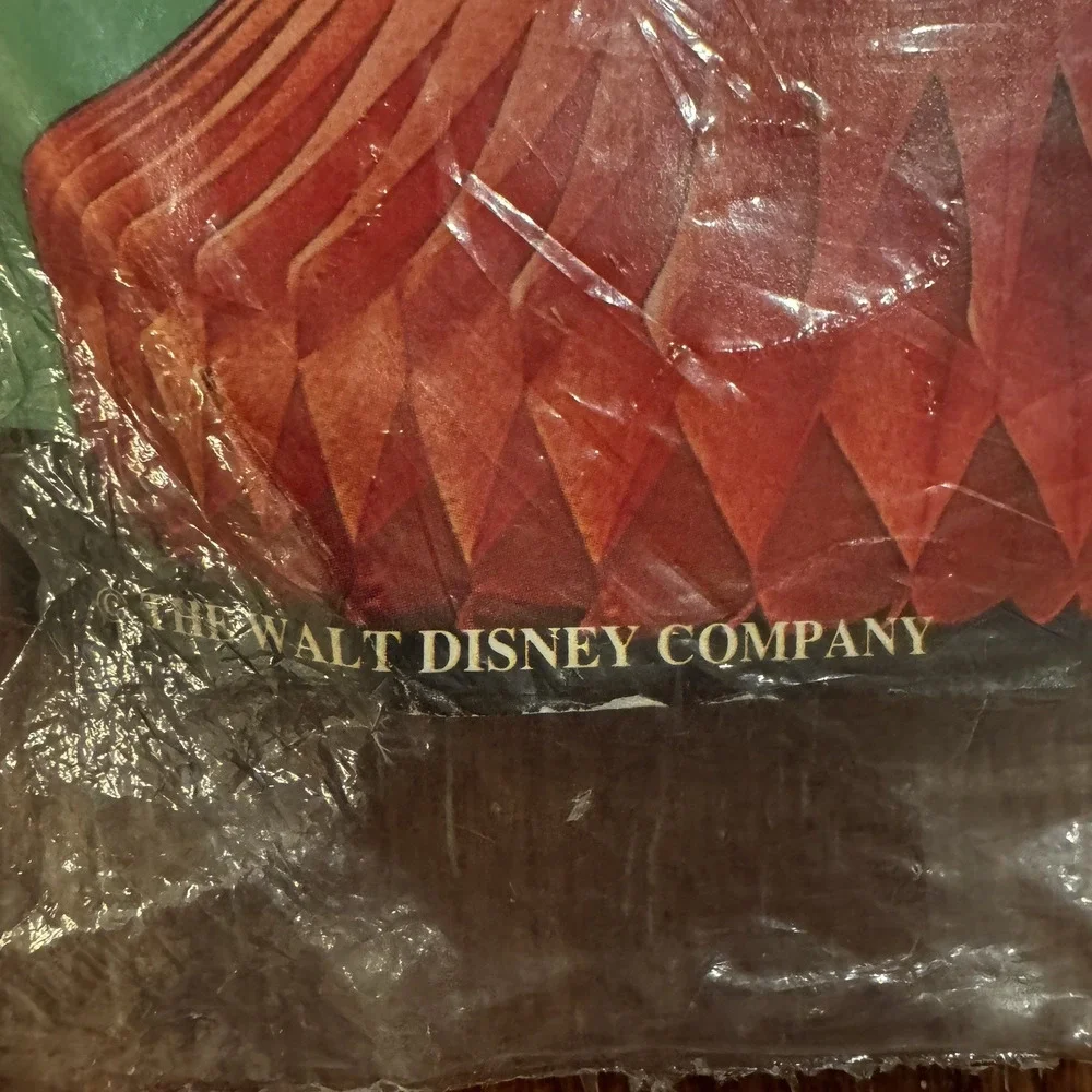 2 VTG NOS Mickey Mouse Honeycomb Tissue Centerpiece Happy Birthday Party Sealed