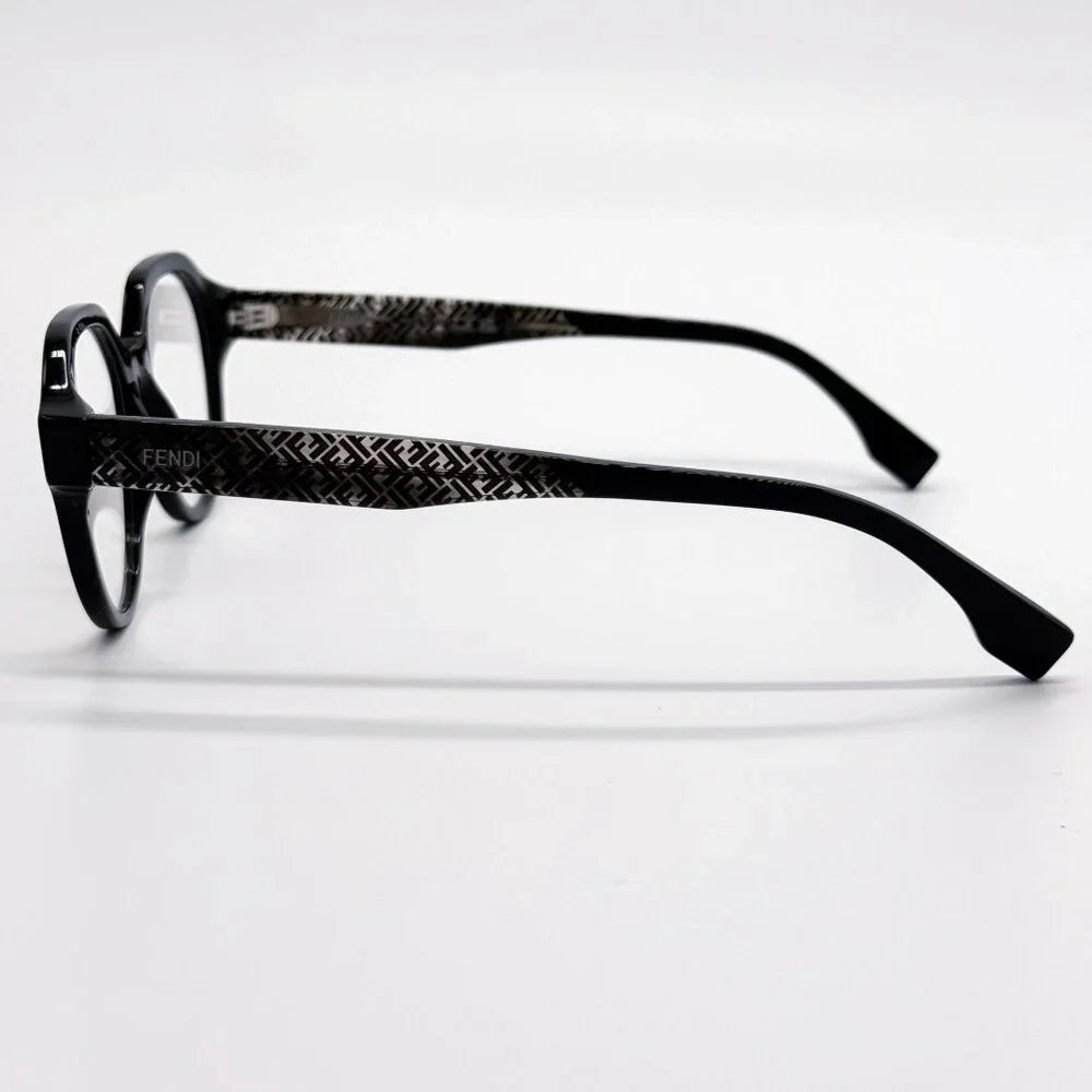 NEW FENDI EYEGLASES FE50049I 001 ROUND BLACK WOMEN EYEWEAR FENDI