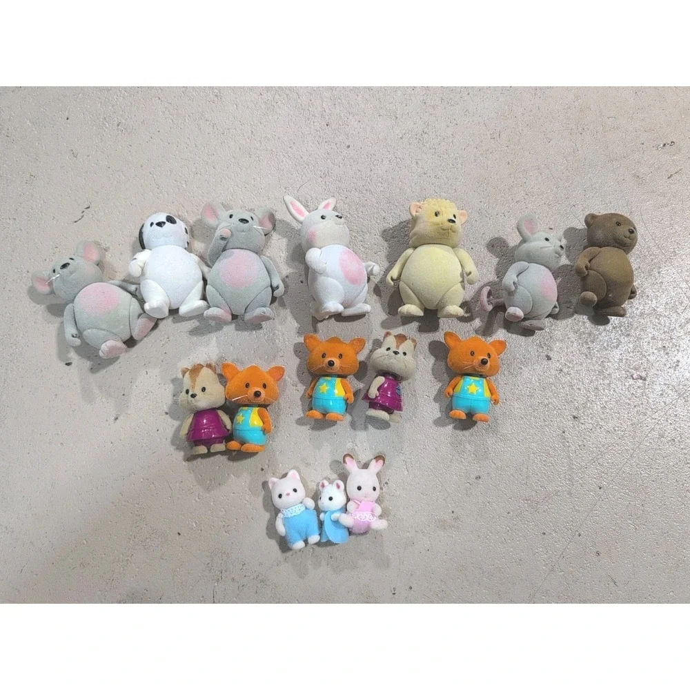 15 WoodZeez Calico Critters Forest Families Doll Lot Rabbit Mouse Hedgehog Bear