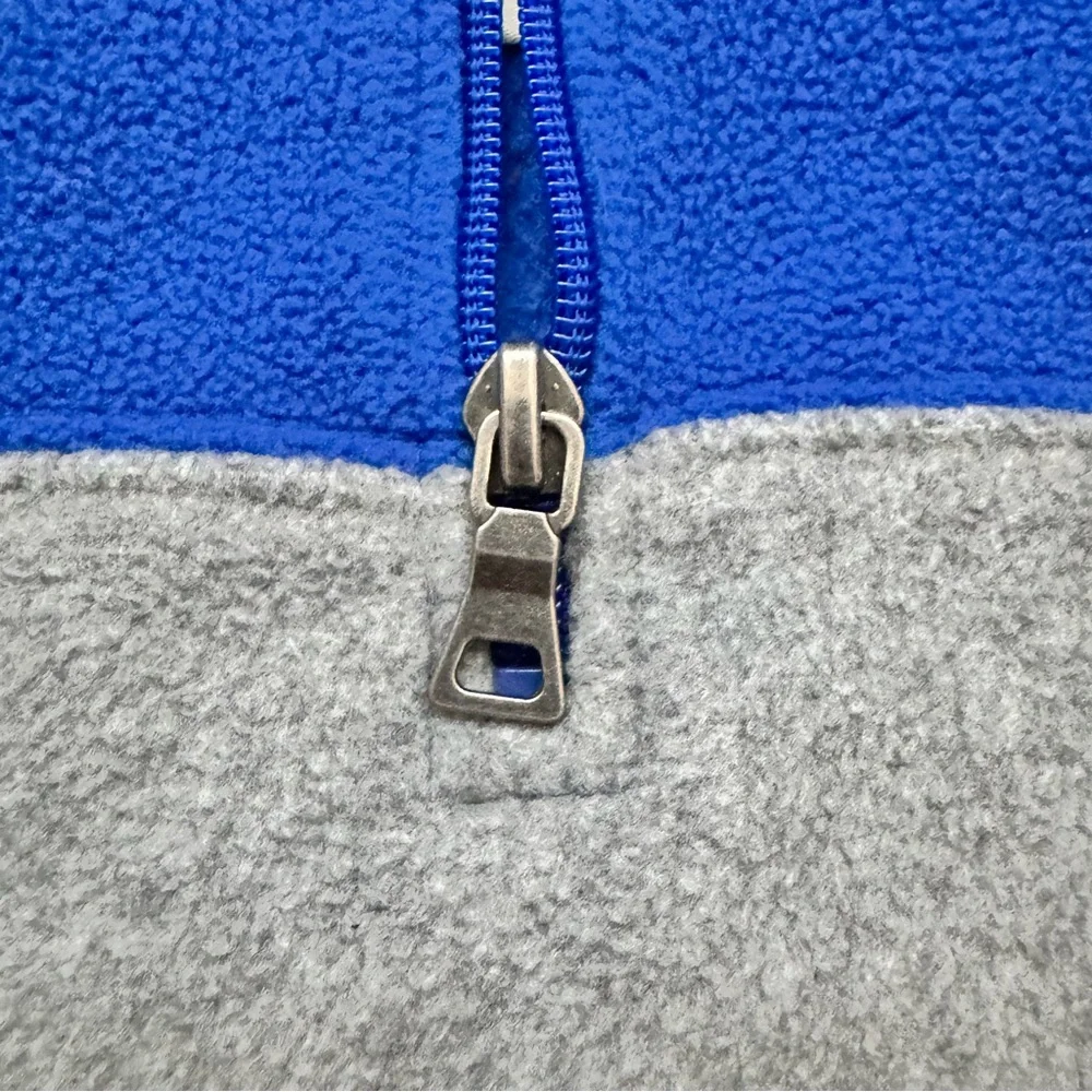 The Children's Place Blue Gray Stripe Quarter Zip Fleece Sweatshirt Size M